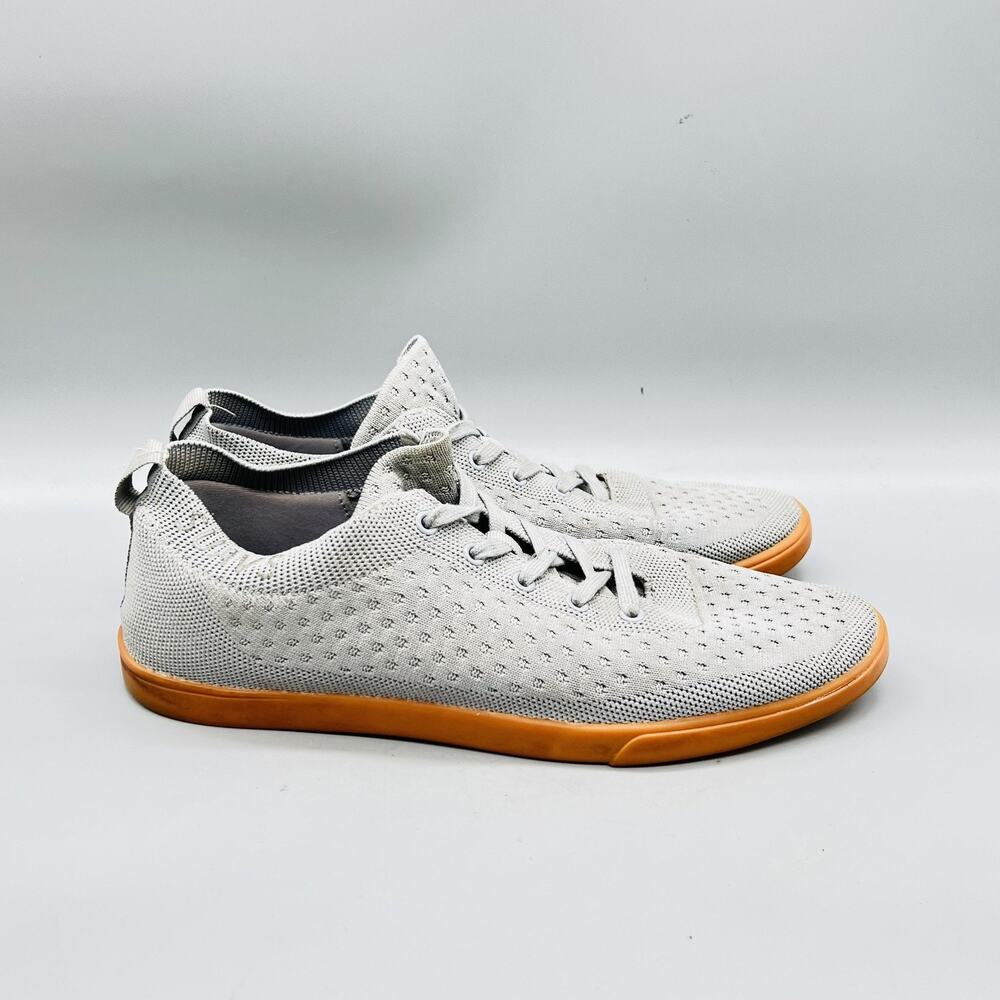 SUAVS Shoes Mens 10.5 Gray Knit Low Top Casual Sneakers Lightweight Comfort